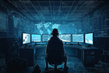 a anime-style image of a human with a hacker persona | Generative Ai