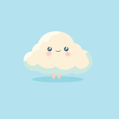 Illustration of a happy cloud