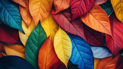 Colorful autumn leaves background, Generative AI