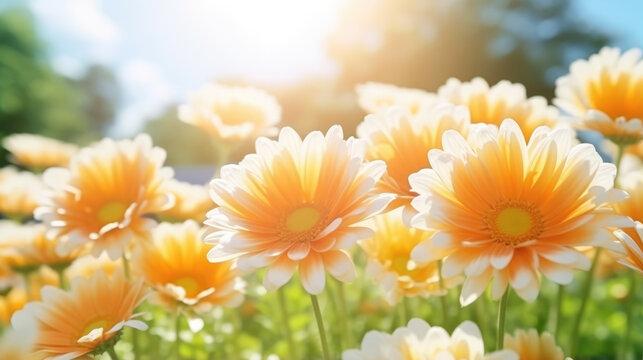 Photo of a Beautiful Flower in Morning Sunlight Garden