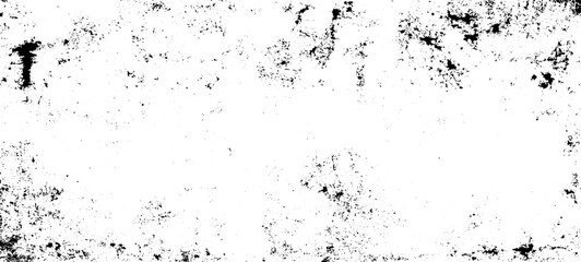 Monochrome texture composed of irregular graphic elements. Distressed uneven grunge background. Abstract vector illustration. Overlay for interesting effect and depth. Isolated on white background.