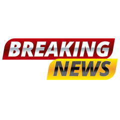 Breaking News Logo on transparent background