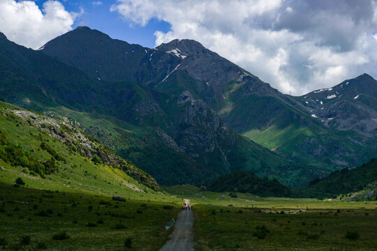 Valle de Otal in Bujaruelo valley in pyrenees
