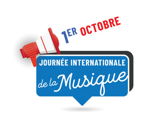 Fototapeta premium 1er octobre - journée mondiale de la musique