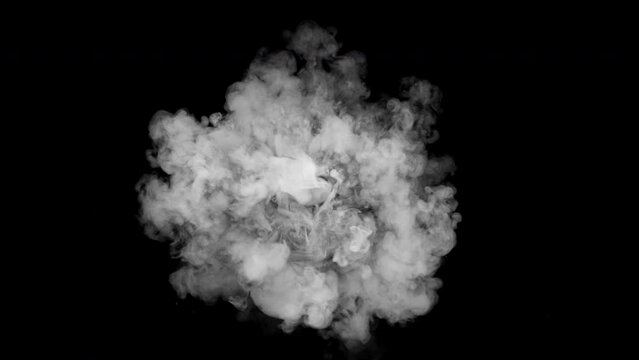 Super Slow Motion Shot of Atmospheric Smoke in Sphere Shape, Abstract Background at 1000fps.