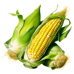 Water color corn illustration png clip art