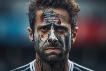 Fototapeta premium Generative Ai picture of various fans are cheering in sports stadium