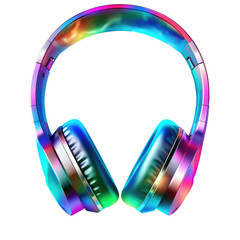 color headphone isolated on white