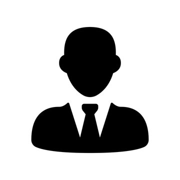 admin business icon, businessman. business people. Male avatar profile pictures. Man in suit for your web site design, logo, app, UI. solid style. vector illustration design on white background EPS 10