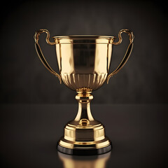 Fototapeta na wymiar golden trophy cup three generative AI