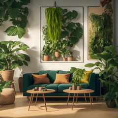 Armchair Aesthetics Inspiring Modern Living Room Wall Decor Background AI Generative