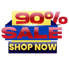 sale banner on transparent background