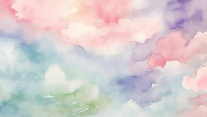 Fototapeta premium Pastel Watercolor Background Abstract Texture AI Generative