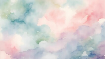 Fototapeta premium Pastel Watercolor Background Abstract Texture AI Generative