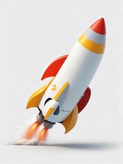 Rocket in space, Generative AI