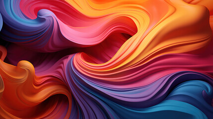 Futuristic poligonal background, textures with black, pink and orange. Generative Ai