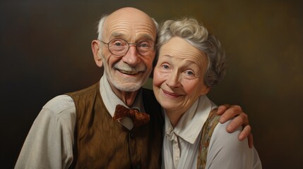 Portrait of an elderly couple together