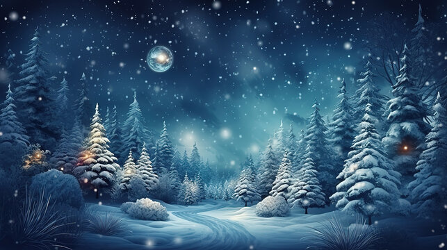 Winter Merry christmas festival greeting background. Generative Ai