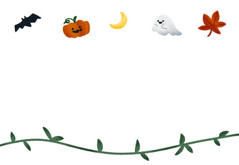 シンプルなハロウィンのフレーム