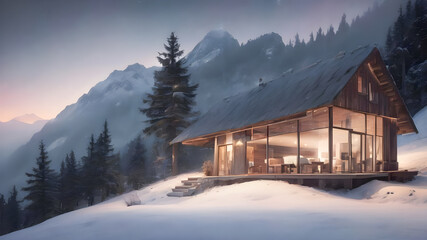  wooden chalet in the mountains