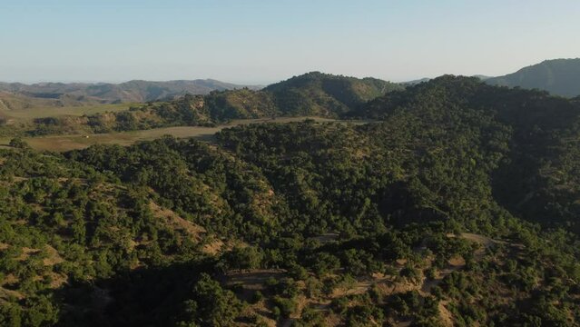 Aerial View of Ojai Mountains, Ventura County, California