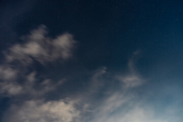 clouds in the night sky