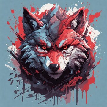 wolf in red generative Ai