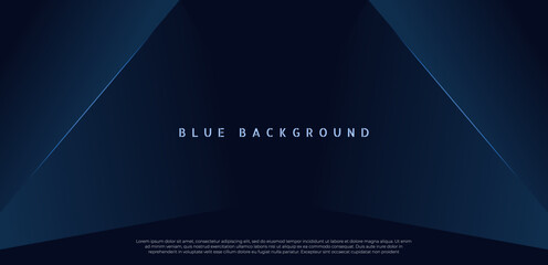 Fototapeta premium Blue premium abstract background with dark geometric shapes. Very suitable for poster, banner, cover, advertisement, wallpaper and futuristic design concept