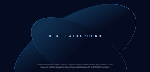 Blue premium abstract background with dark geometric shapes. Very suitable for poster, banner, cover, advertisement, wallpaper and futuristic design concept