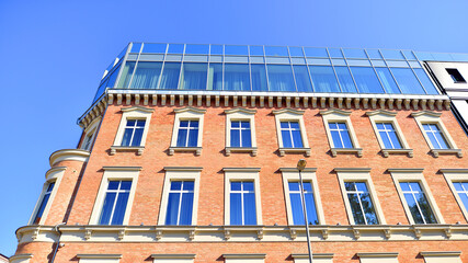 Modern beautiful luxury hotel building.