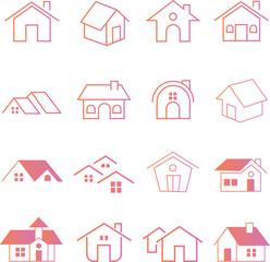 house icons set of house Icons