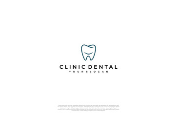 Clinic dental logo designs. Tooth smile abstract icons, dentist stomatology medical doctor. Vector concept
