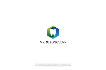 Fototapeta premium Clinic dental logo designs. Tooth abstract icons, dentist stomatology medical doctor. Vector concept