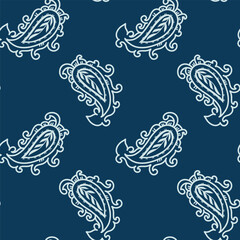 Floral leaves and foliage blossom, seamless print