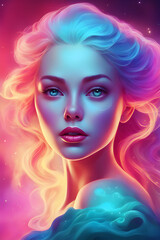 Fototapeta premium aurora anime realistic fairy queen professional airbrushing techniques high definition accent lighting generative ai