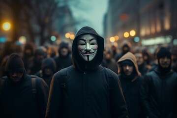 a diverse crowd of people united against injustice, Generative AI