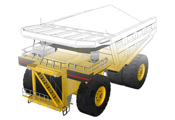 Naklejka premium truck 3d rendering 3d illustration