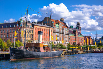 Scenic waterfront and harbor of Malmo view