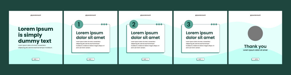 editable carousel template for social media posts © Rozin