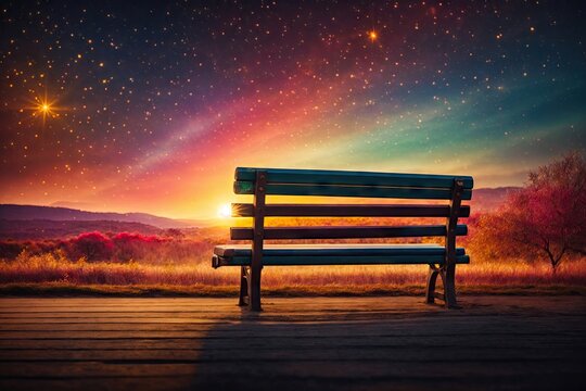 Colorful landscape color of rainbow valentine gift. ai generative
