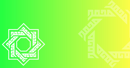 Arabic pattern with gradient color background. 