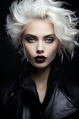 Fashion Model in an Edgy and Avant-Garde Look, Generative AI