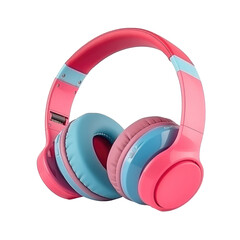 color headphone isolated on white