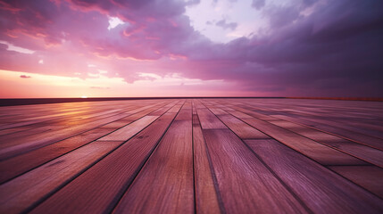 Fototapeta na wymiar Wooden Floor Surface - Light Sky with a Natural