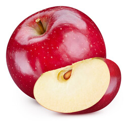 Red apple isolated on white background