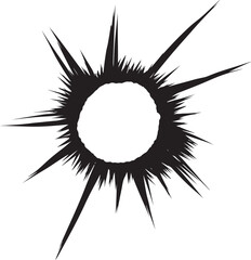 かっこいい弾痕のシルエットイラスト素材 © foolchico