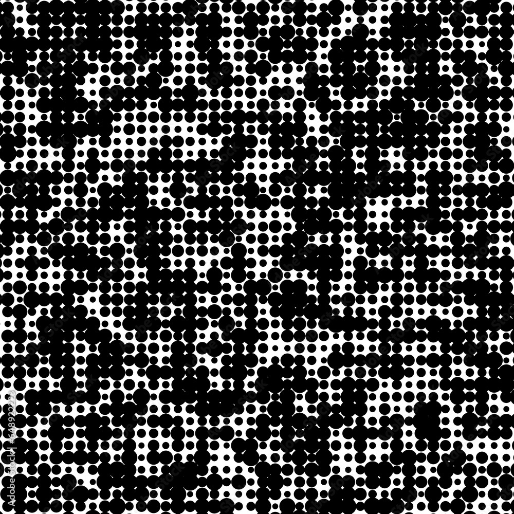 Poster abstract modern minimal black and white monochrome geometry circles or dots grid pattern background