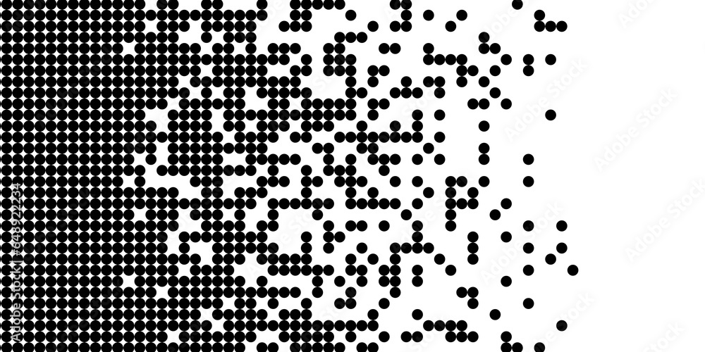 Poster abstract modern minimal black and white monochrome geometry small circles or dots grid pattern textu