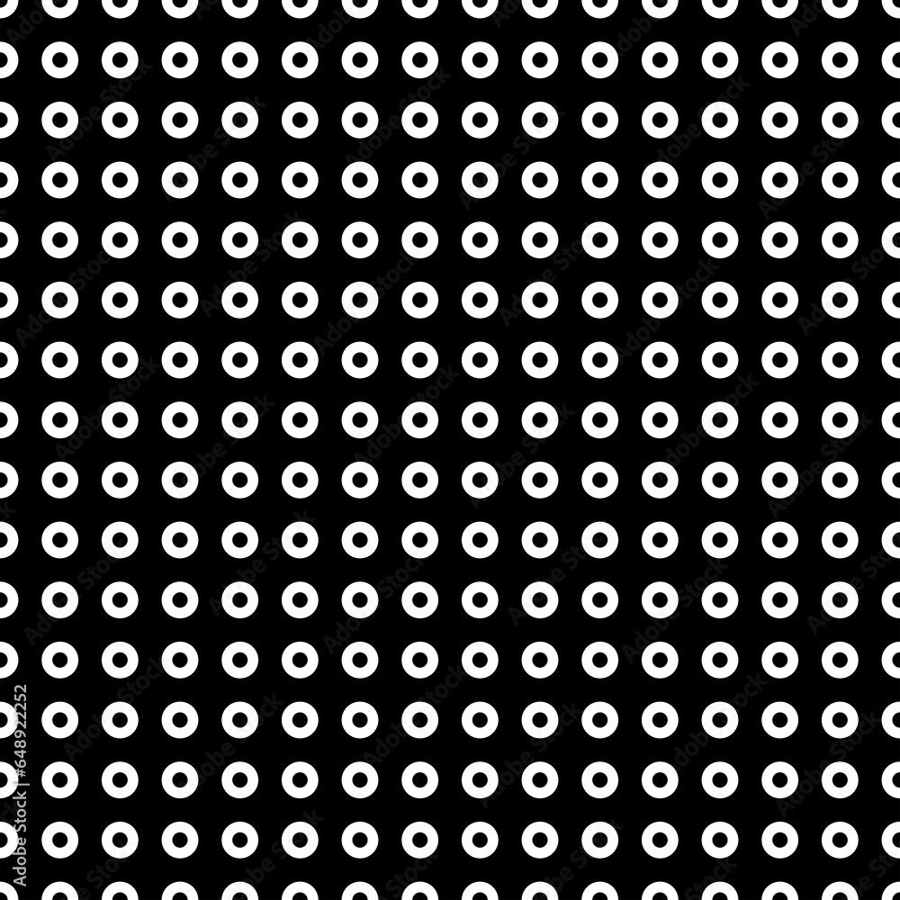 Aufkleber abstract modern minimal black and white monochrome geometry broad circles polka dot grid pattern bac