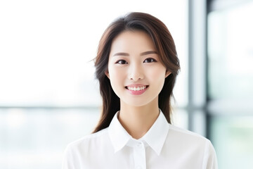 Beautiful Young Asian Woman Scientist. Сoncept Breaking Stereotypes Of Asian Women, Challenges And Joys Of Young Scientist, Perception Of Scientist In Popular Media